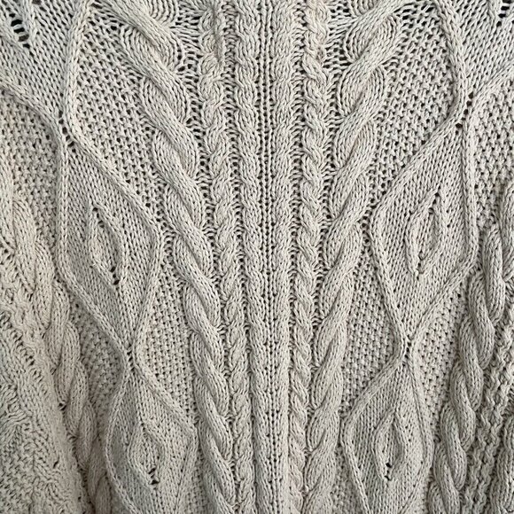 Abercrombie & Fitch Cottage Handknits Chunky Knit Sweater Women’s Large Ramie - Picture 8 of 12